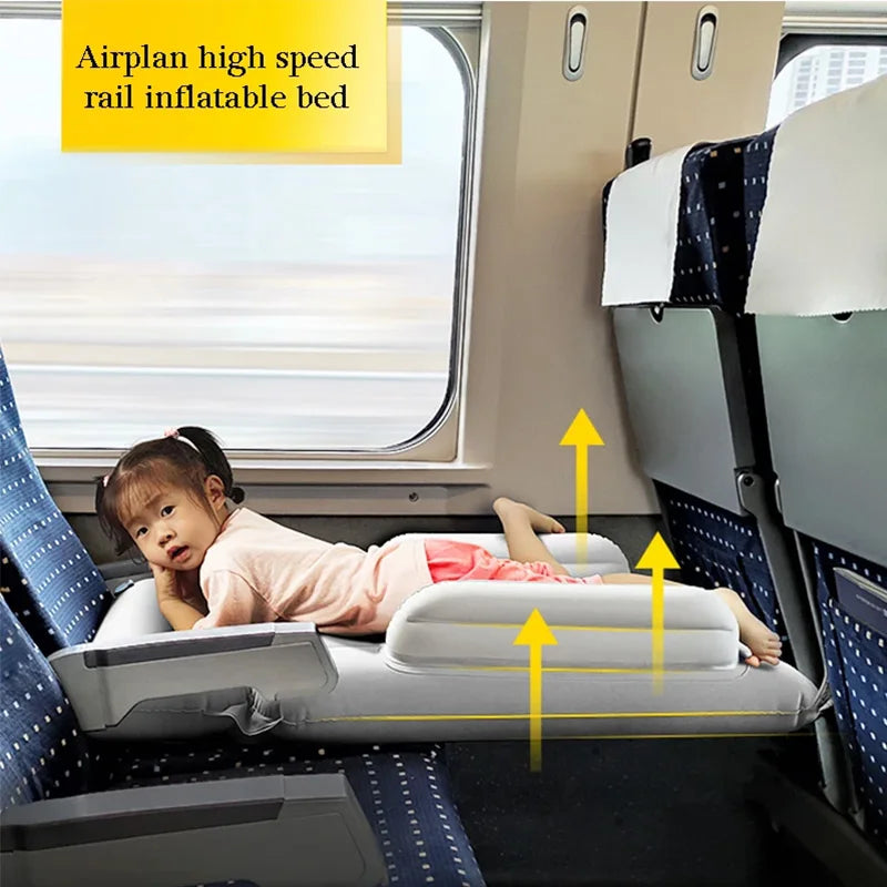 Inflatable Mattress Air Bed Long Distance Travel Car Plane High Speed Rail Travel Self Driving Rear Sleep Artifact For Baby Kids