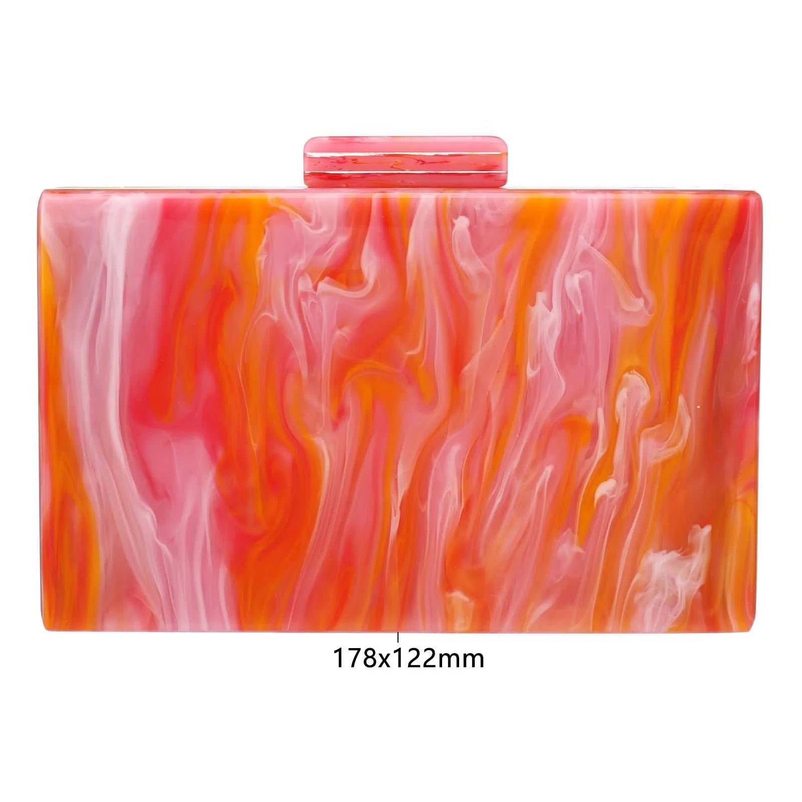 Marble Acrylic Handbag Luxury Box Clutch Fashion Evening Bag with Chain for Dinner Dress Purse Festival Wedding Party Shoulder Bags Gifts
