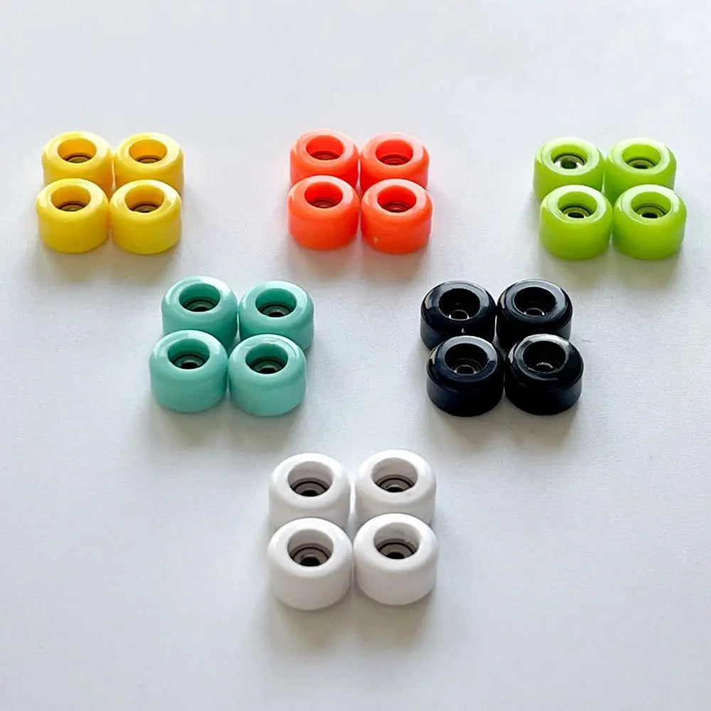 4Pcs Durable Professional Bearing Wheel Urethane PU Metal Fingerboard Wheels Mini CNC Finger Skate Board Accessory
