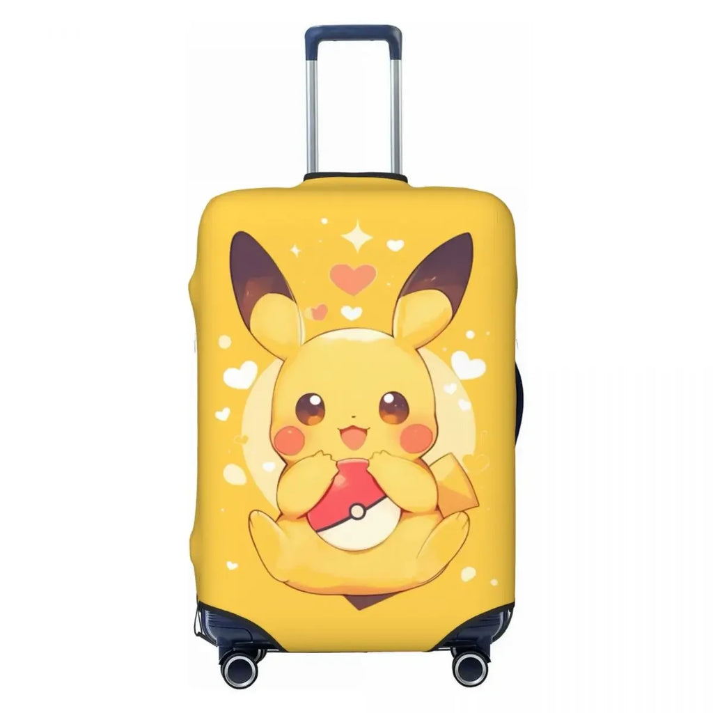 Premium P-Pikachizer Printed Luggage Cover High Elasticity 18-32 Inch Luggage Dust Resistant Anti-Scratch Washable Travel Cover