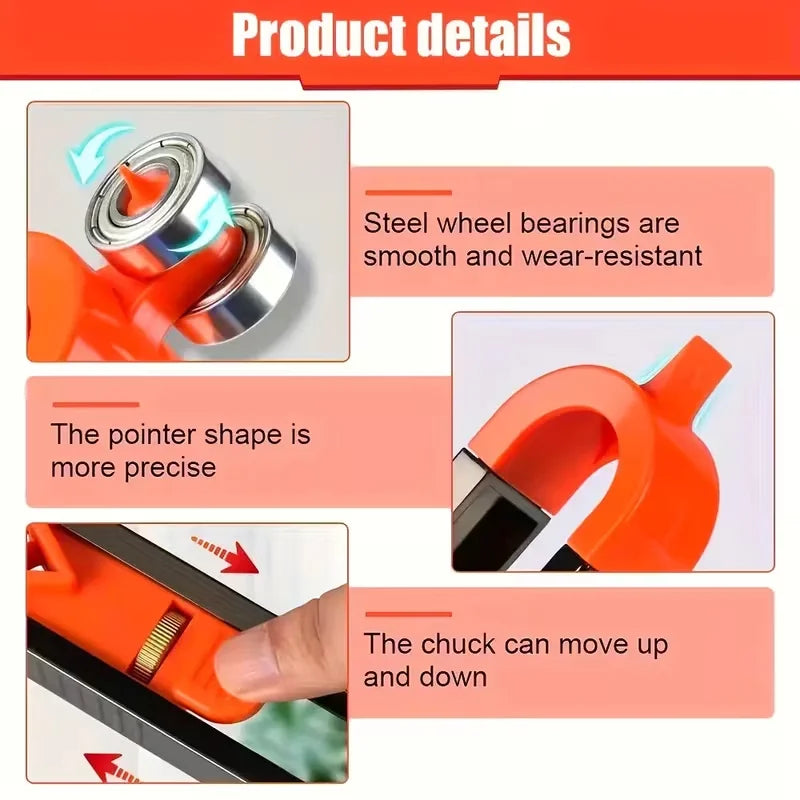 Profile Scribing Ruler Contour Gauge Scribe Tool Woodworking Edge Corner Measuring Adjustable Irregular Curve Contour Ruler