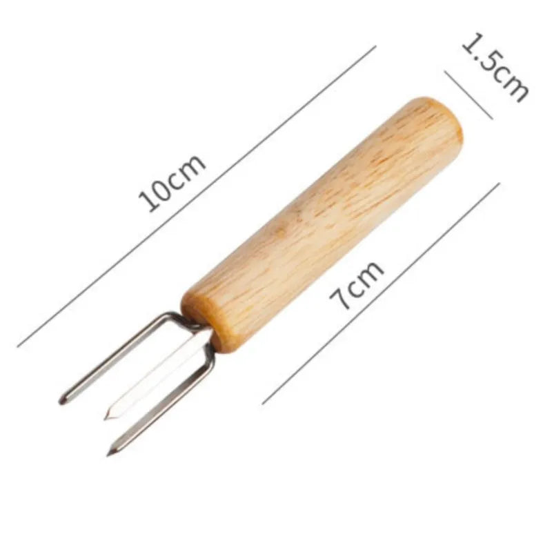 Camping Fruit Fork Fishing Barbecue Tourism Picnics Food Corn fork BBQ Outdoor Skewer Household Metal Fork Grilled Sausages 2/16