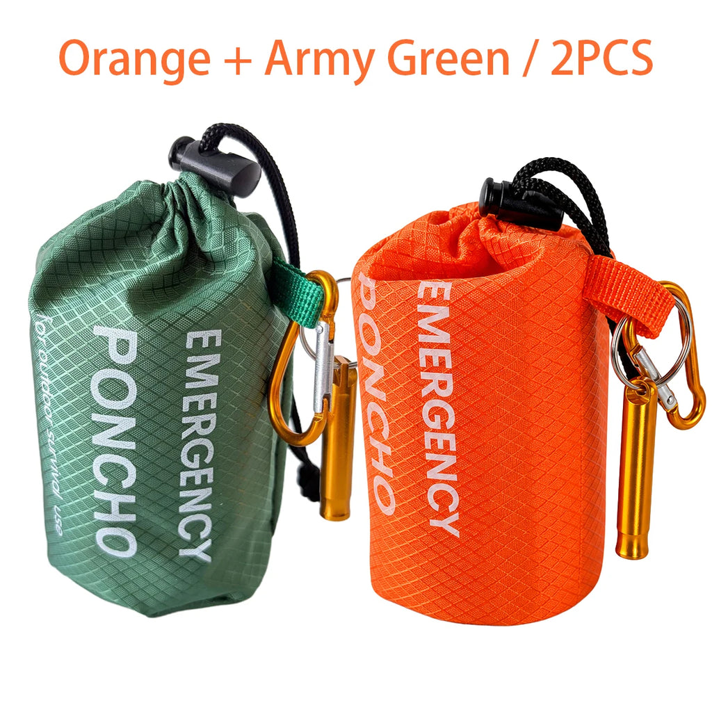 Emergency Raincoat Poncho Waterproof Rainwear Blanket Survival Camping Equipment Cold Insulation Rainwear Camping Equipment