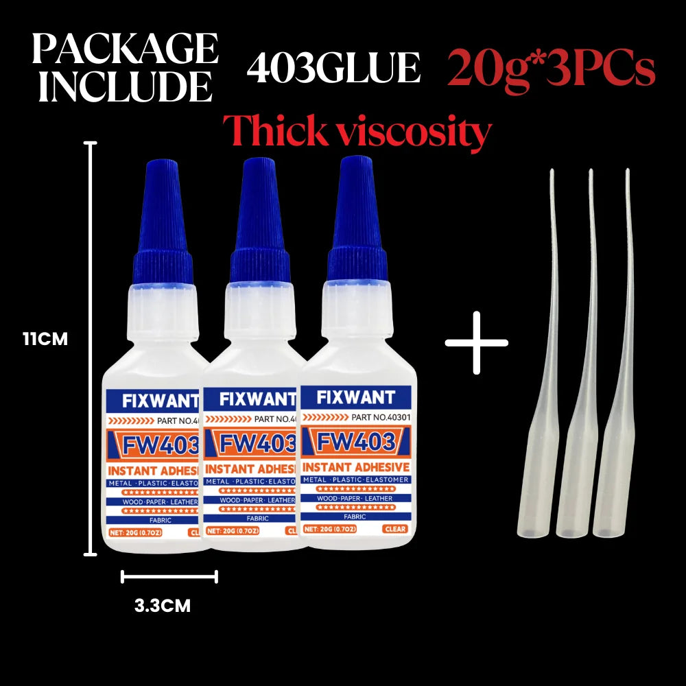 Low Blooming Instant Adhesive 20g - Low Odor Clear Non-Whitening Super Glue for Acrylic, Glass, Transparent Plastic & Jewelry