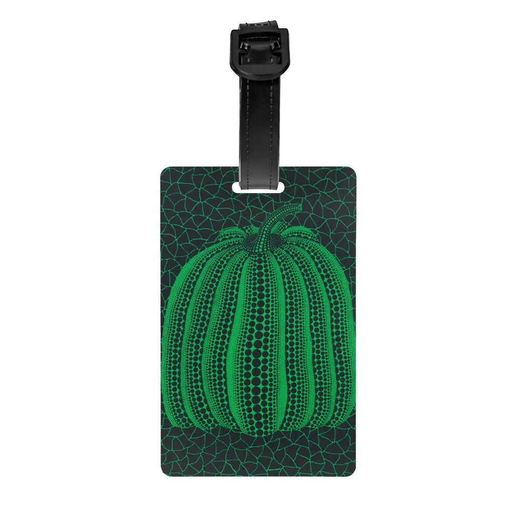 Custom Yayoi Kusama Abstract Painting Luggage Tag Privacy Protection Baggage Tags Travel Bag Labels Suitcase
