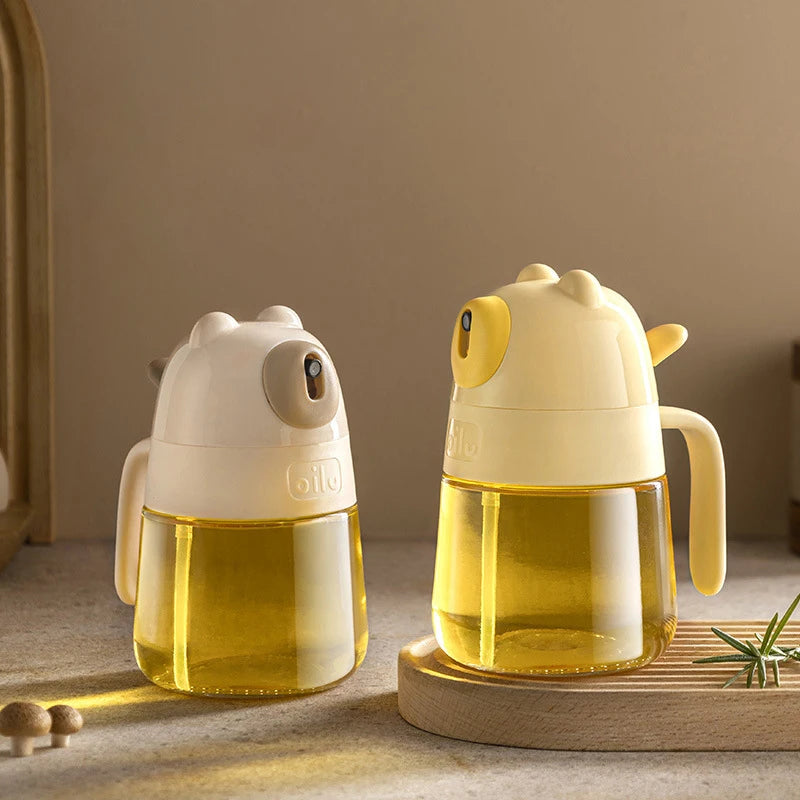 Press Type Glass Oil Spray Oil Bottle Spray Oil Dispenser Oil Jar BBQ Kitchen Baking Roasting Picnic Kitchen Toolglass Oil Spray