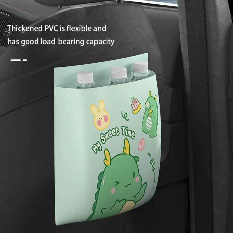 50/100pcs disposable car garbage bag, non marking adhesive car garbage bin, non marking cleaning bag, household and car garbage