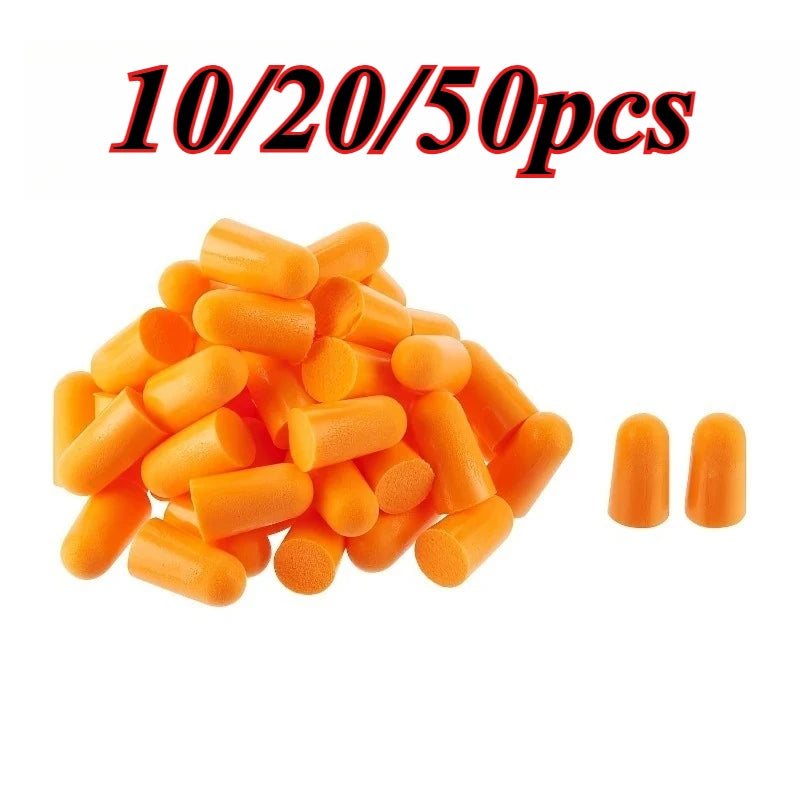 Separately Packaged Soft Foam Anti-Noise Earplugs 10-50Pairs– Suitable for Work, Study, Sleep, Travel & Reducing Aircraft Noise