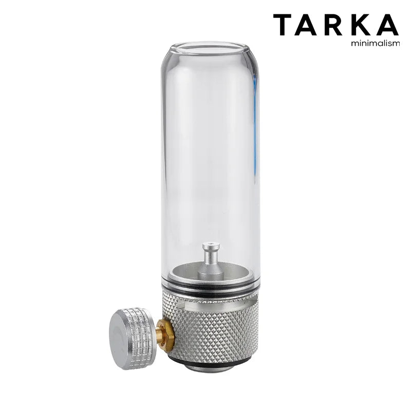 Candlestick-Style Metal Gas Lantern Coreless Vapor Lamp for Ambient Camping Tent Lighting Canopy Outdoor Portable Light