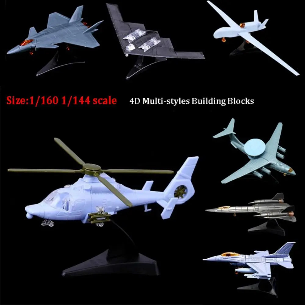 High Quality 4D 1:160 1:144 Fighter Assembly Model Multi-styles Plastic Aircraft Model Multi-Purpose Fighter