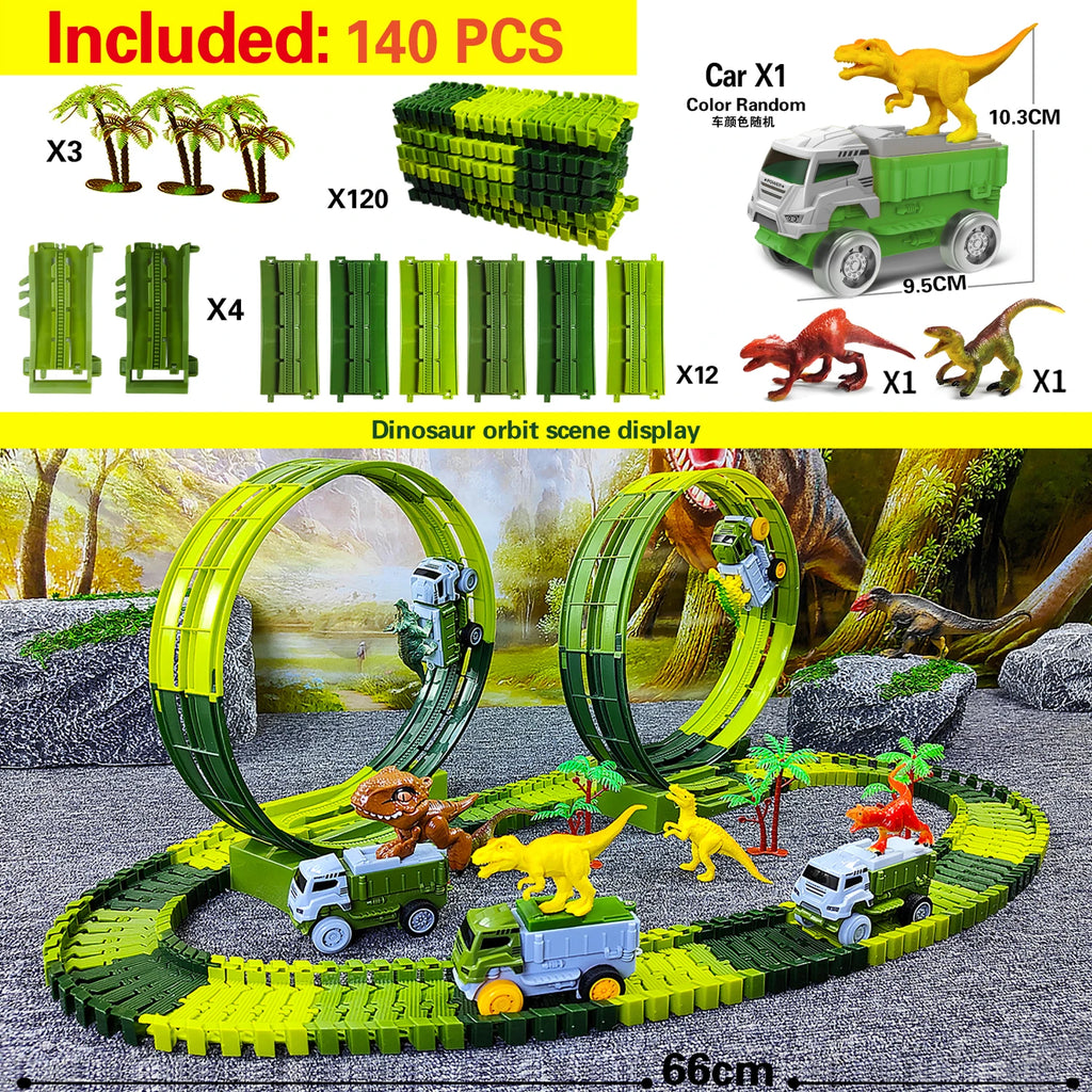 eplacement Cars for Tracks - Extra Race Car Accessories for Dinosaur Race Track & Train Toy Gift - for Kids Boys and Girls Toys
