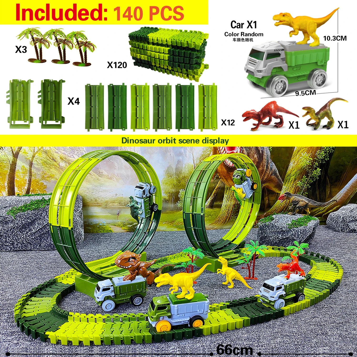 eplacement Cars for Tracks - Extra Race Car Accessories for Dinosaur Race Track & Train Toy Gift - for Kids Boys and Girls Toys
