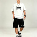 Best Selling Men T‑Shirts Sets 2‑Piece Outfit Short‑sleeve Tops With Drawstring Shorts Sets Casual Sport T‑Shirts Sets Plus‑Size