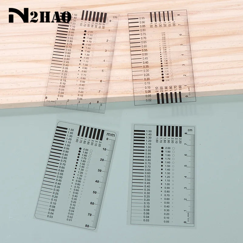 Measuring Pass Badge Gauge Stain Card Point Gauge Wire Gauge Transparent Film Ruler Welding Gage Stain Crack Contrast Ruler