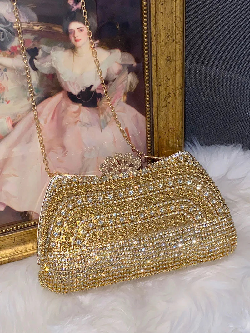 Women's Diamond Handbags Rhinestones Evening Bags Bridal Stones Clutch Purse Lady Clutches Bags Party Wedding