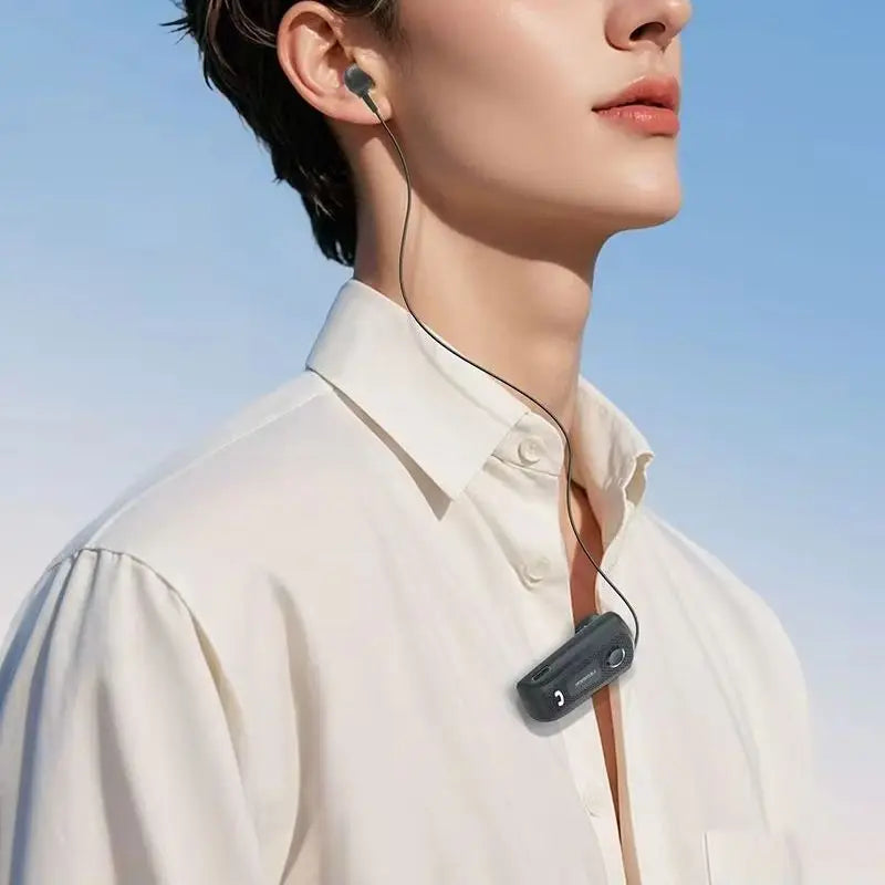 Fineblue F530 pk F920 retractable wireless headphones Bluetooth headphones white with cable clip hands-free earbuds