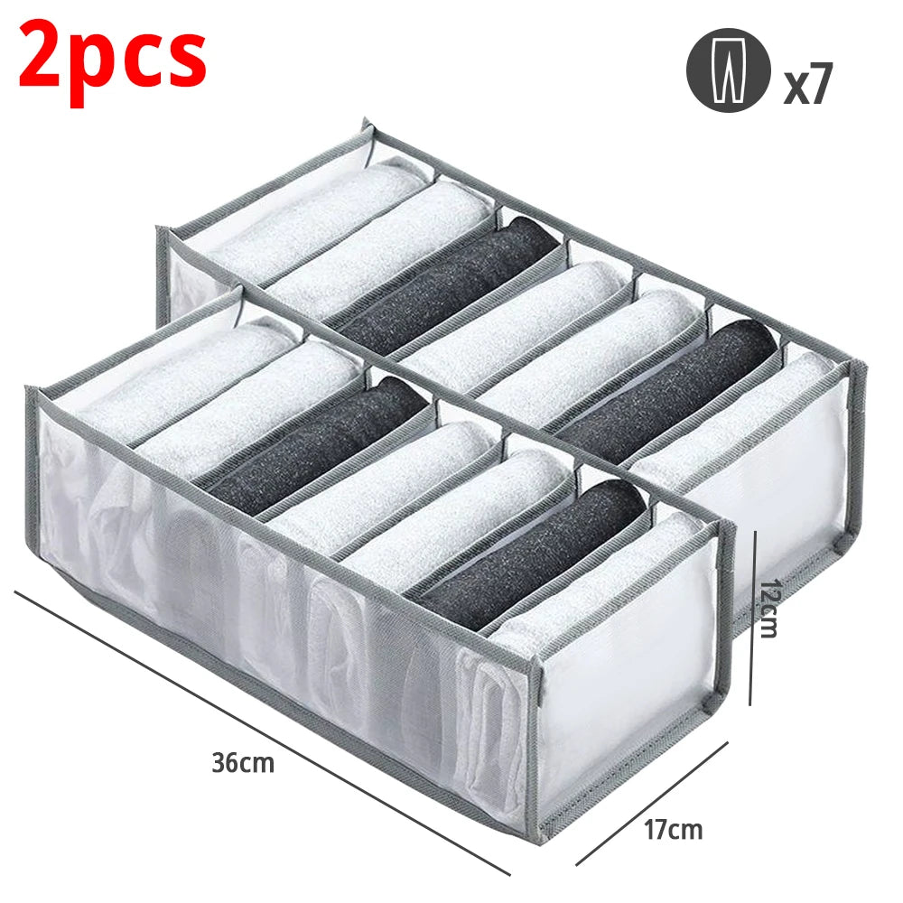 Pants T-Shirt Storage Box With Handle Closet Organizers and Storage for Clothing Jeans Closet Separator Box Home Storage Supplie