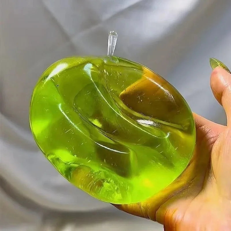 Squishy Green Apple Stress Ball Fidget Sensory Toy for ADHD Autism Slow Rebound Squeeze Toy for Kids Adults Decompression Gift