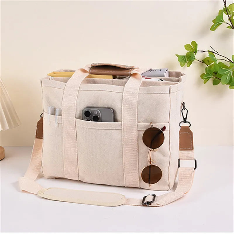 Fashion Multi Versatile Maternity Bag with Leather Top Handle Detachable Wide Crossbody Bags, Large Capacity Diaper Bag for Moms
