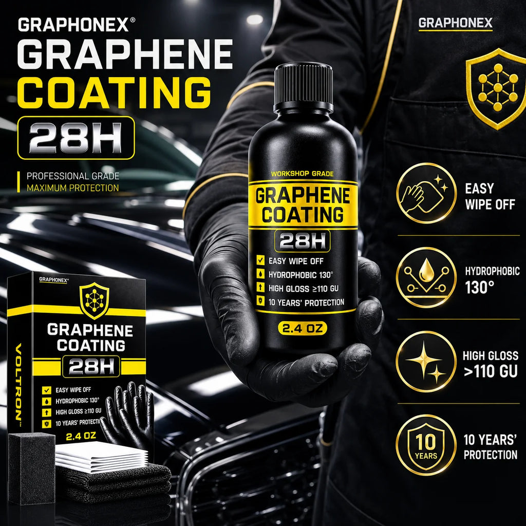 Graphene Ceramic Coating 28H with Self Healing and UV Track Technology Car Detailing Professionals 10+ Years of Protection