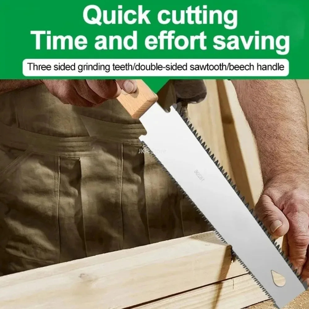 Multipurpose Japanese Hand Saw SK5 Flexible Steel Fine Tooth Blade Practical Cutter for Woodworking Garden and Carpentry Jobs