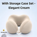 Memory Foam U-Shaped Neck Pillow with Storage Box Portable Travel Neck Support Pillow Airplane Car Office Sleep Cushion