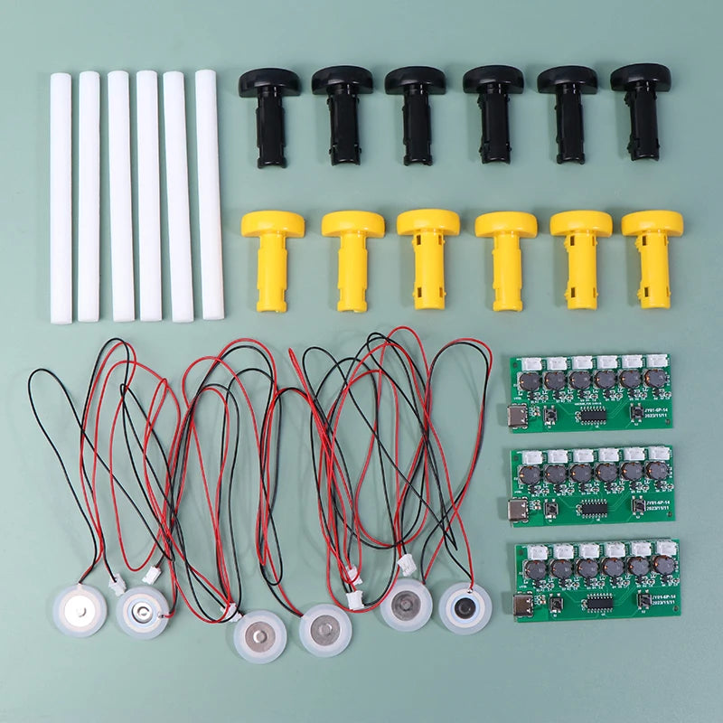 1Set Humidifier Module DIY Kit Nebulizing Control Board Ultrasonic Nebulizer Mist Driver Circuit Board Type-C Interface 6 Nozzle