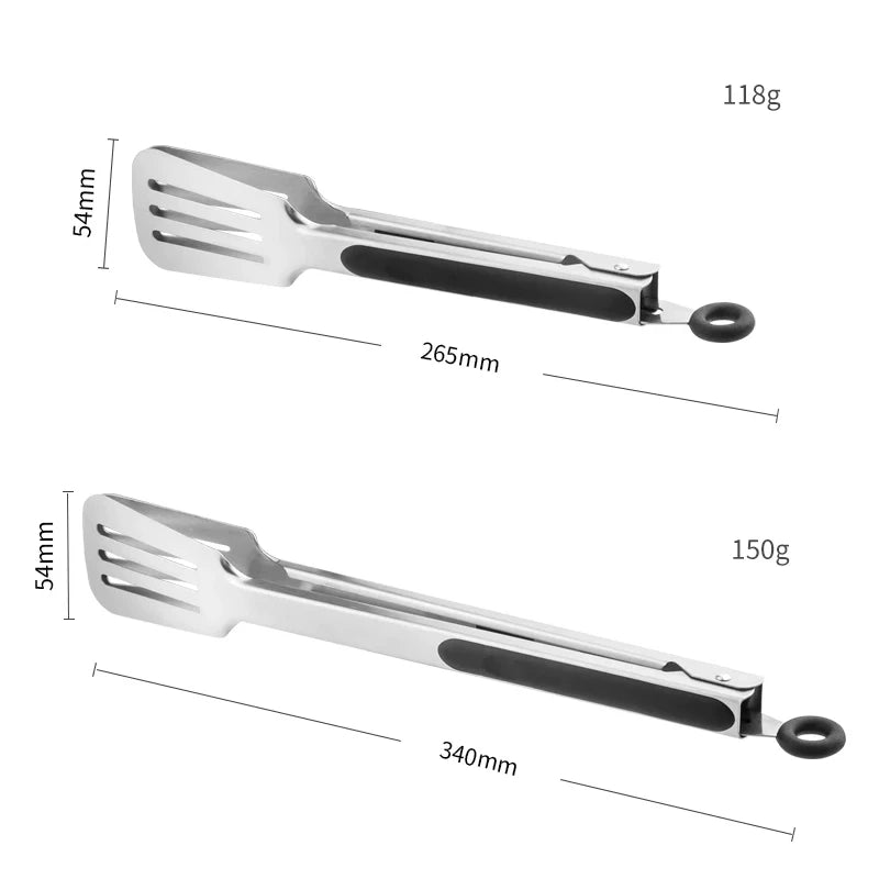 Multi-style stainless steel kitchen food tongs bread baking utensils cooking appliances, barbecue accessories, grill accessories