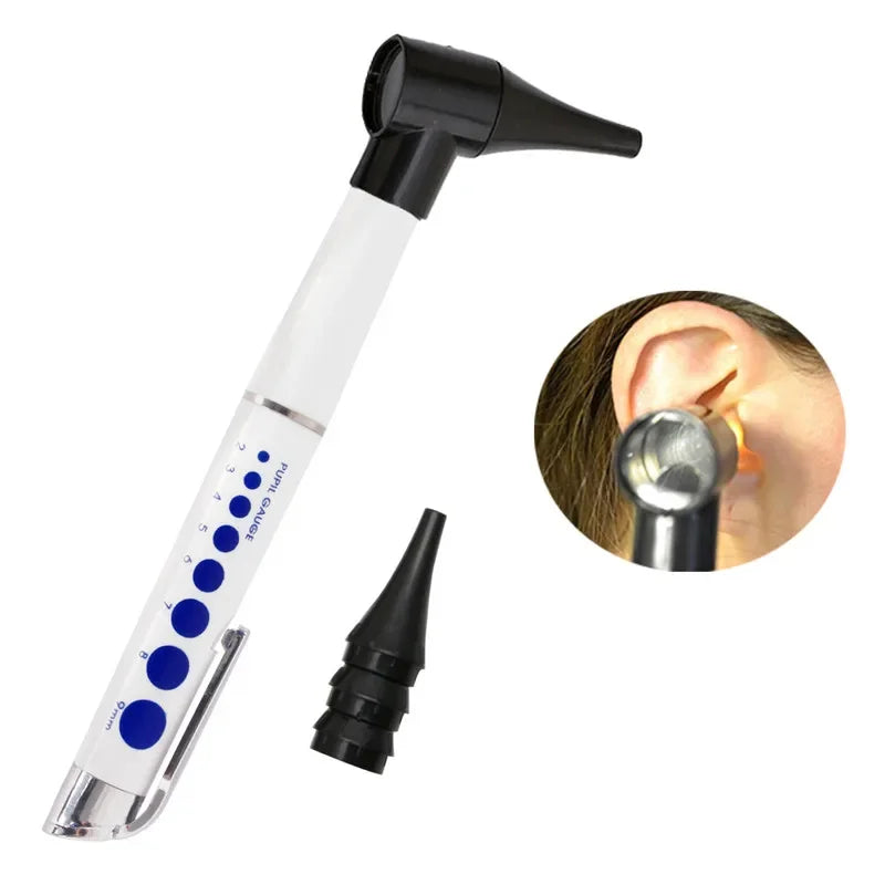 Medical LED Otoscope Ophthalmoscope Ear Care Ear Cleaner Otoscopio Medico Ear Light Scope Set Spotlight Diagnostic Flashlight