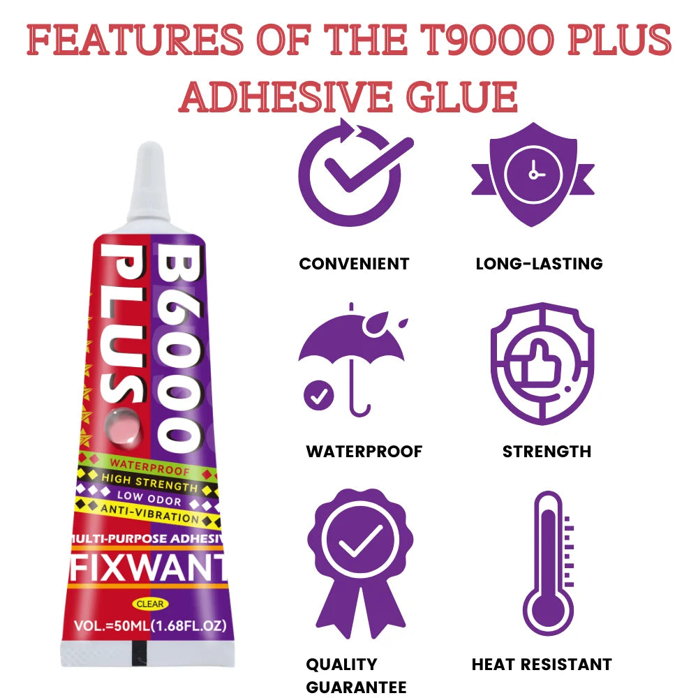 NEW B6000 15/50/110ML Clear Contact Phone Repair Adhesive Universal Glass Plastic Leather Glue With Precision Applicator Tip