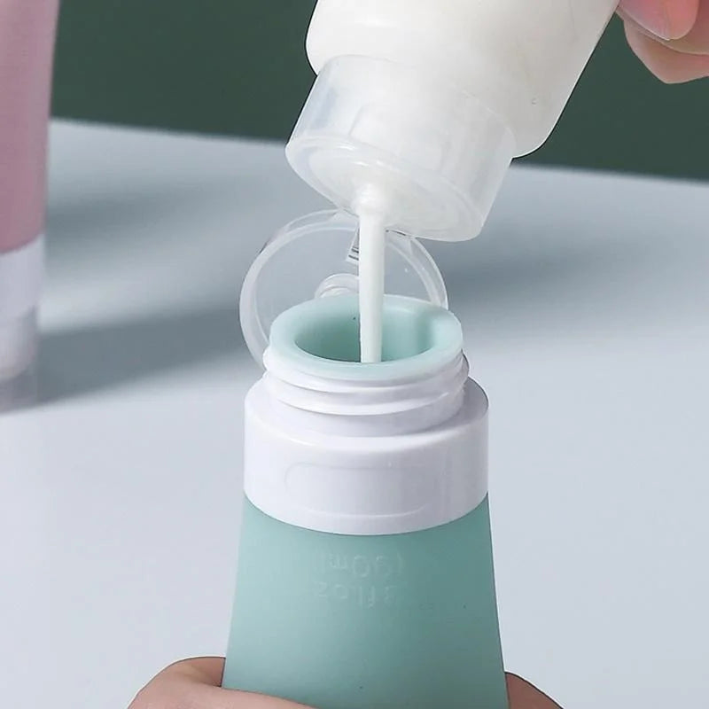 1Pc Empty Silicone Travel Packing Bottle Cosmetic Bottling for Lotion Shampoo Bath Container