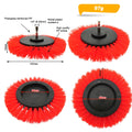 3.5 Inch Drill Brush Attachment Flat Round Power Scrubber Cleaning Brush Nylon Bristle for Car Carpet Bathroom Tile KitchenFloor