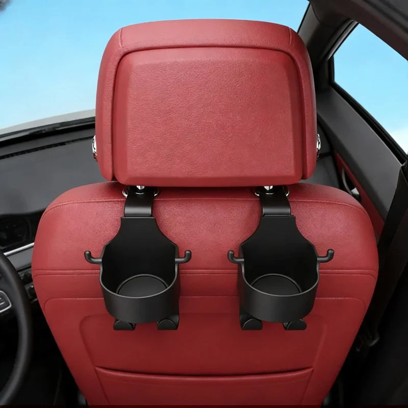 1/2Car Seat Back Storage with Hook and Cup HolderPPMaterial multifunctional drink phone holder in-car storage accessory