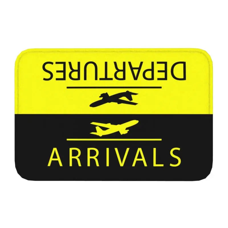 Pilot Captain Stripes Front Door Mat Anti-Slip Outdoor Quick Dry Aviation Airplane Doormat Floor Bath Entrance Rug Carpet