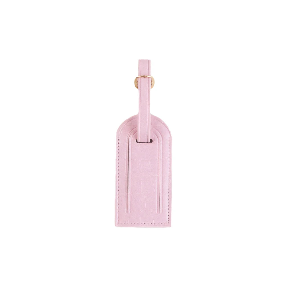 Customized Name PU Leather with Crocodile Pattern Luggage Tag Hanging Piece for Luggage Case to Prevent Loss