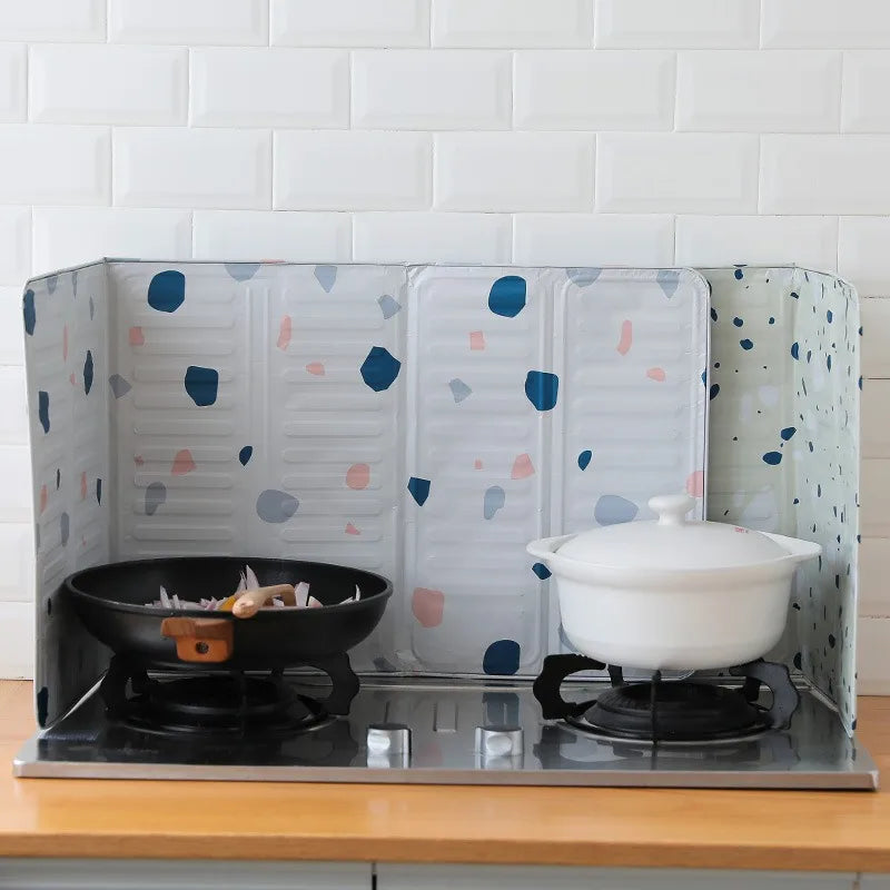 Kitchen Shield Splash Guard Cooking Frying Oil Splash Screen Cover Plate Gas Stove Splash Proof Baffle Cooking Oil Splash Baffle