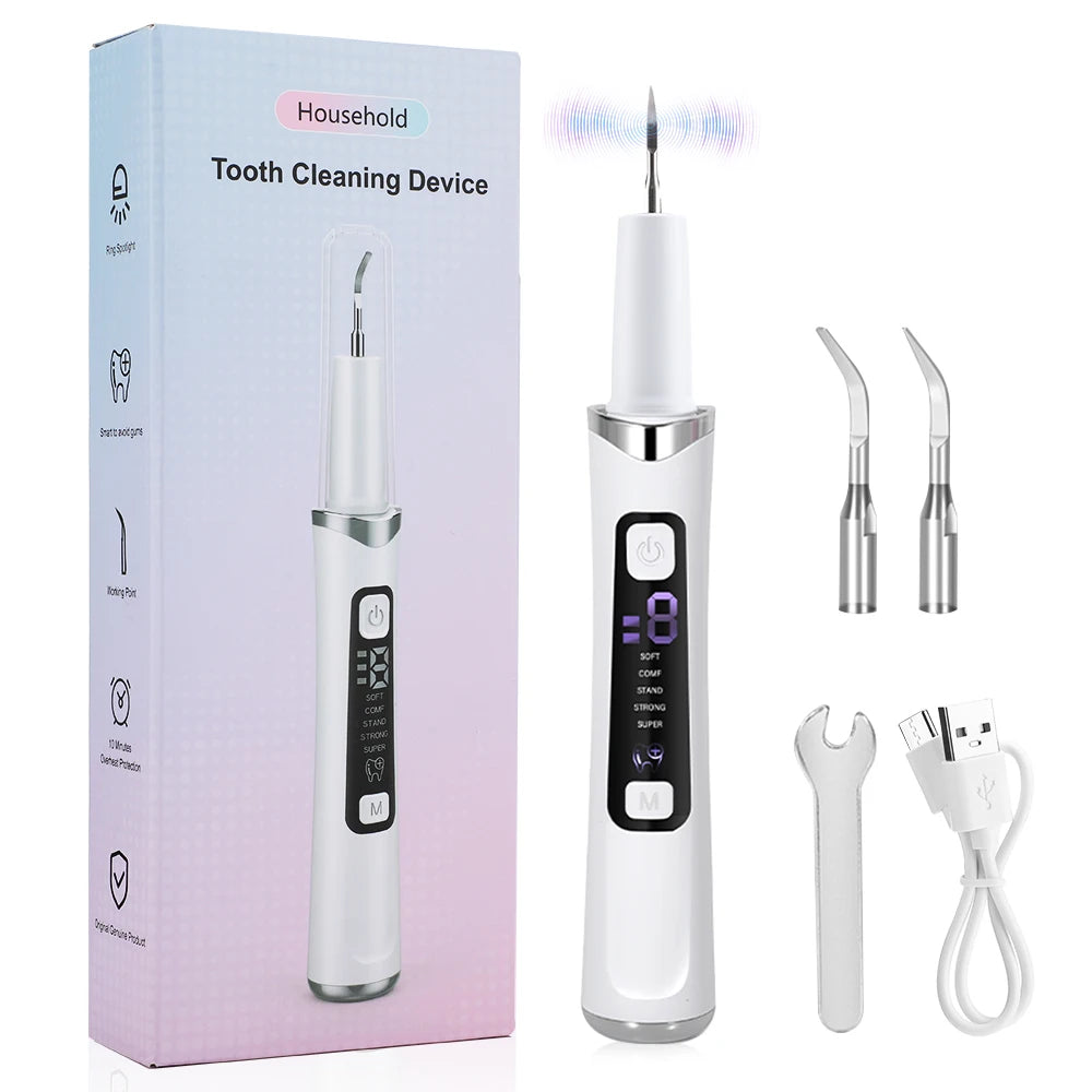 Electric Tooth Polisher 4 Modes Dental Tartar Remover Plaque Stains Cleaning Teeth Whitening Cleaner Tool Calculus Removal