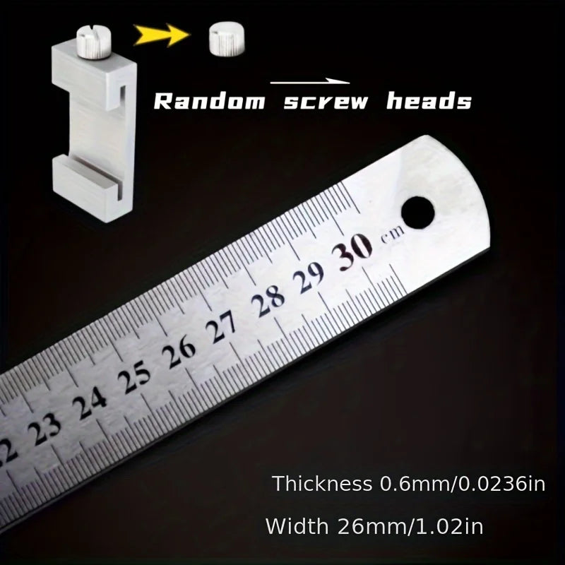 Carbon Steel Ruler Limit Block Measuring Rulers Positioner Carpentry Scriber Hand ToolAdjustable Measuring Marking Gauge