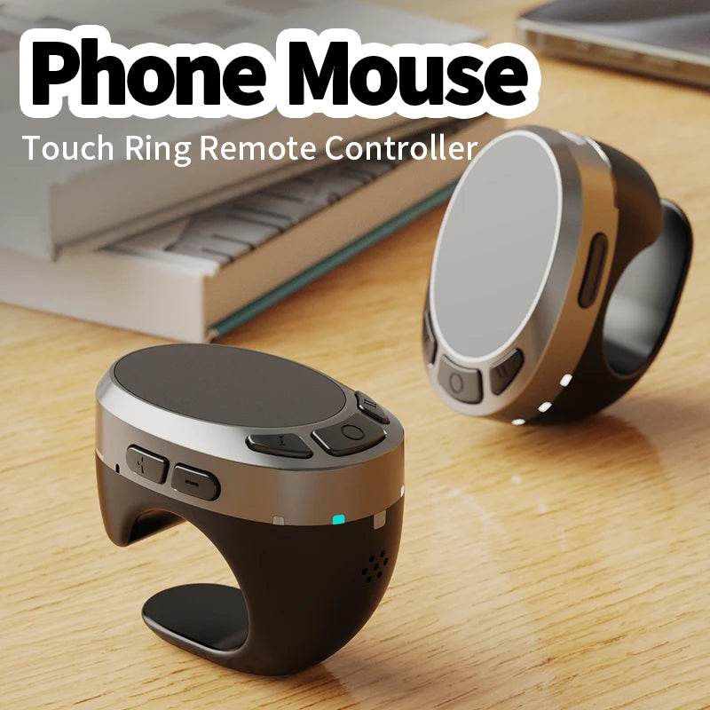 TikTok Scrolling Ring Remote Control,Air Finger Ring Mouse with Touchpad，Page Turner for iPad iPhone & Android Tablet,Bluetooth Camera Remote, Scrolling Ring for TikTok,YouTube,Instagram,Kindle App,iOS,Android