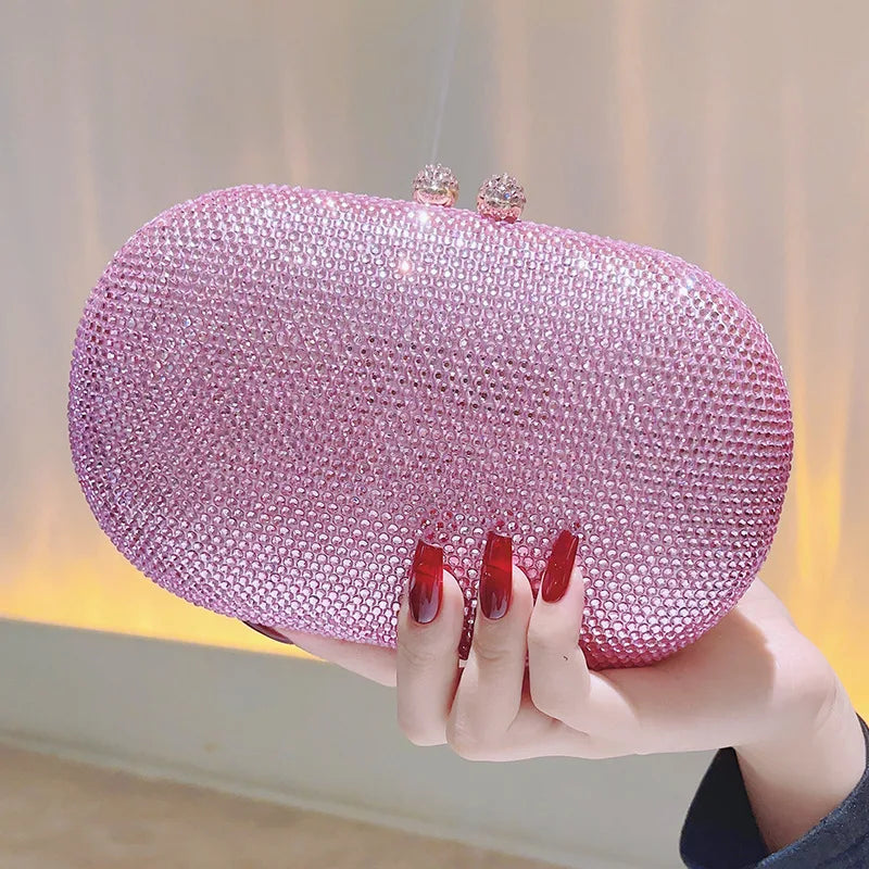 XMESSUN New Trend Diamonds Clutch Evening Bags,Luxury Faionable Jewelry Wedding Party Purses Women Chain Shoulder Crossbody Bag