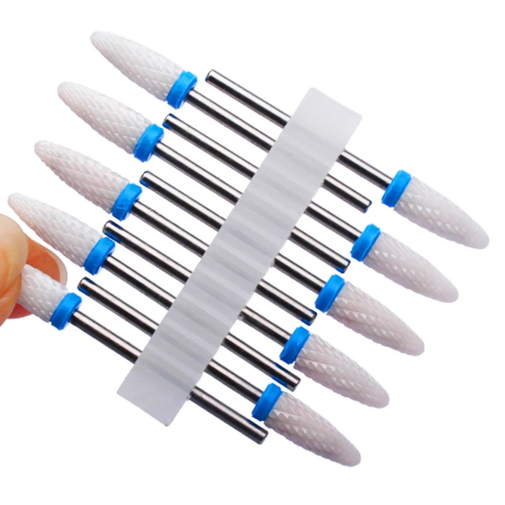 10pc Carbide Manicure Cutters Set Nail Drill Bits Gel Polish Remover Cutter Ceramic Strawberries for Nails Electric Files Tools
