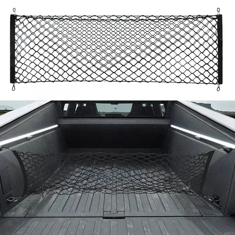 Elastic Net For Tesla Cybertruck Cyber Pickup Truck Back Bucket Box Outdoor Travel Luggage Net Fixed Decoration Car Accessories