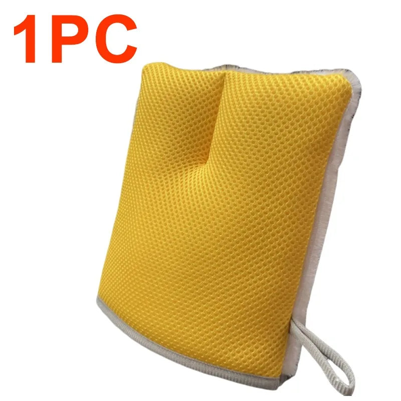 1/2PCS Multi-purpose Car Upholstery Cleaning Gloves Glass Removes Dirt Car Wash Gloves Double-sided Cleanable Sponge Accessories