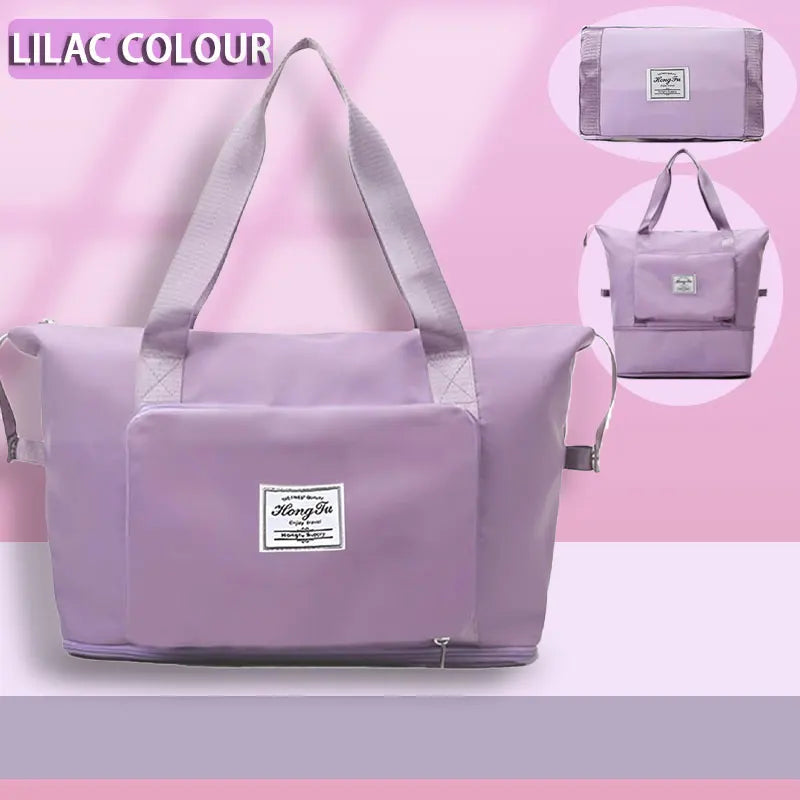 Foldable expandable travel bag, large capacity waterproof luggage bag, tote bag, travel luggage bag suitable for weekend camping