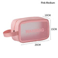 PVC Portable Travel Wash Makeup Bag Women's Cosmetic Bag Large-Capacity Transparent Waterproof Storage Box Organizer