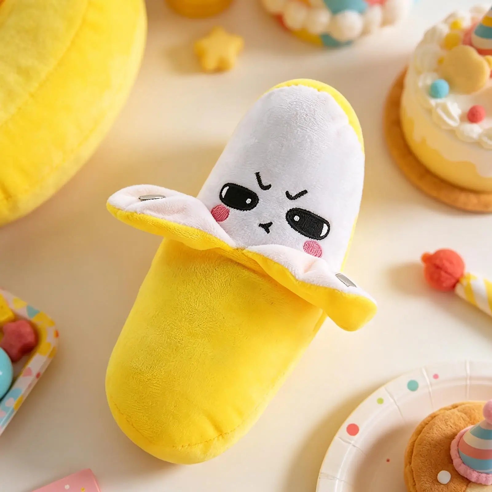 Kids Banana Fruit Induction Beat Toy Creative Music Dolls Kawaii Parent-child Toys Sensory Party Game Musical Learning Companion