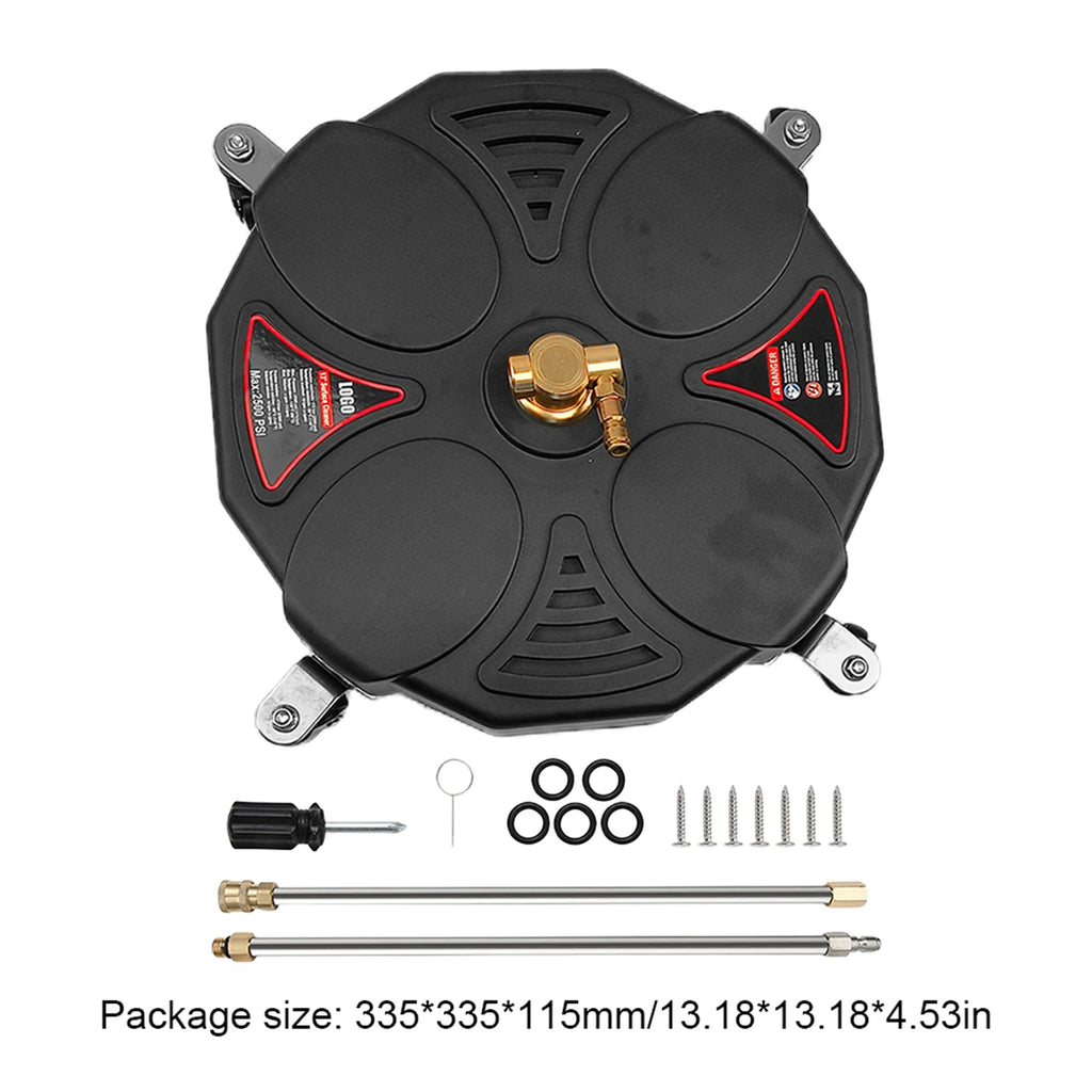 Floor Scrubber 1/4 Quick Connector Surface Cleaner 2500PSI Surface Cleaner Attachment with Extension Wand Replacement Nozzles