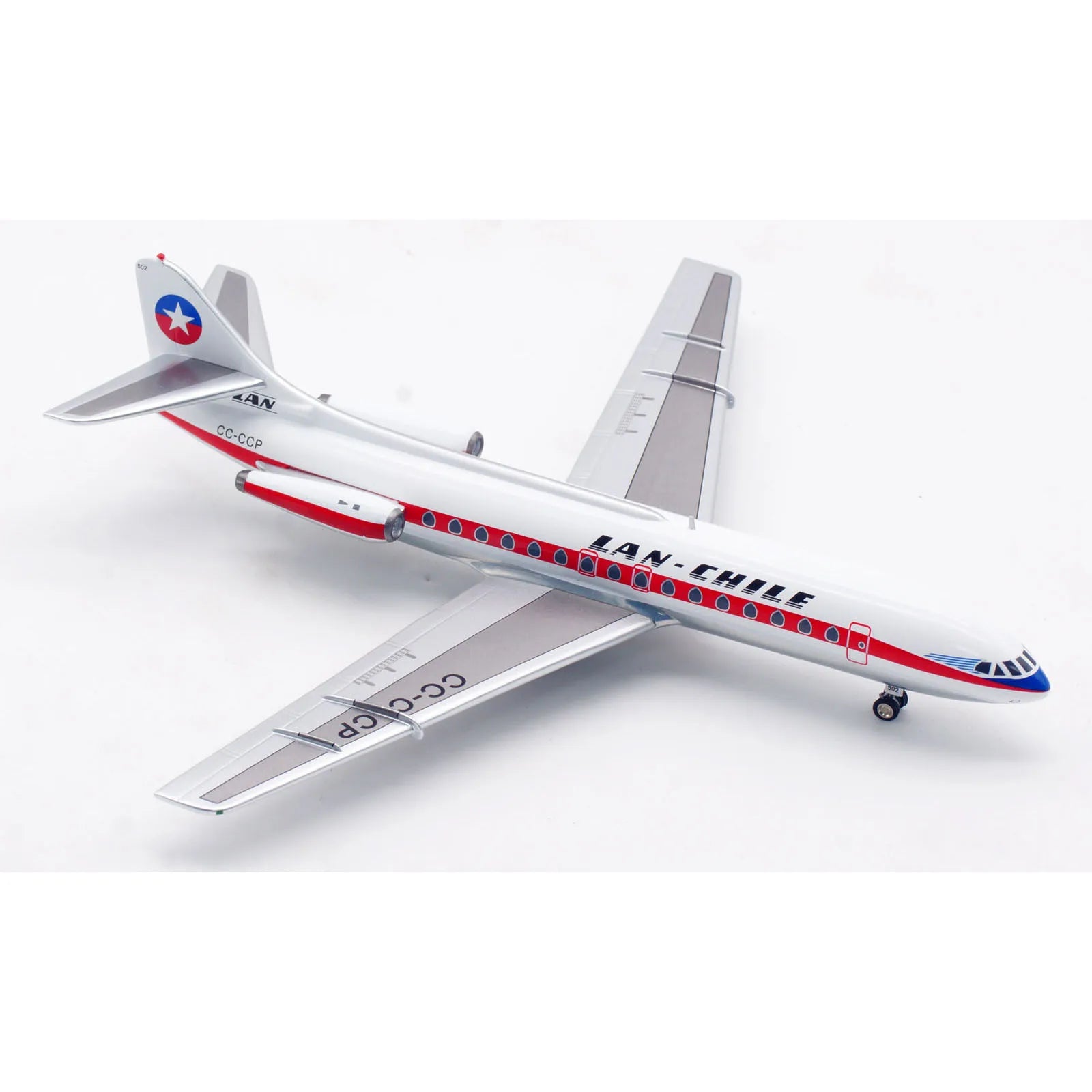 IF210LA1023P Alloy Collectible Plane Gift INFLIGHT 1:200 Lan Chile Sud SE-210 Caravelle III Diecast Aircraft Jet Model CC-CCP