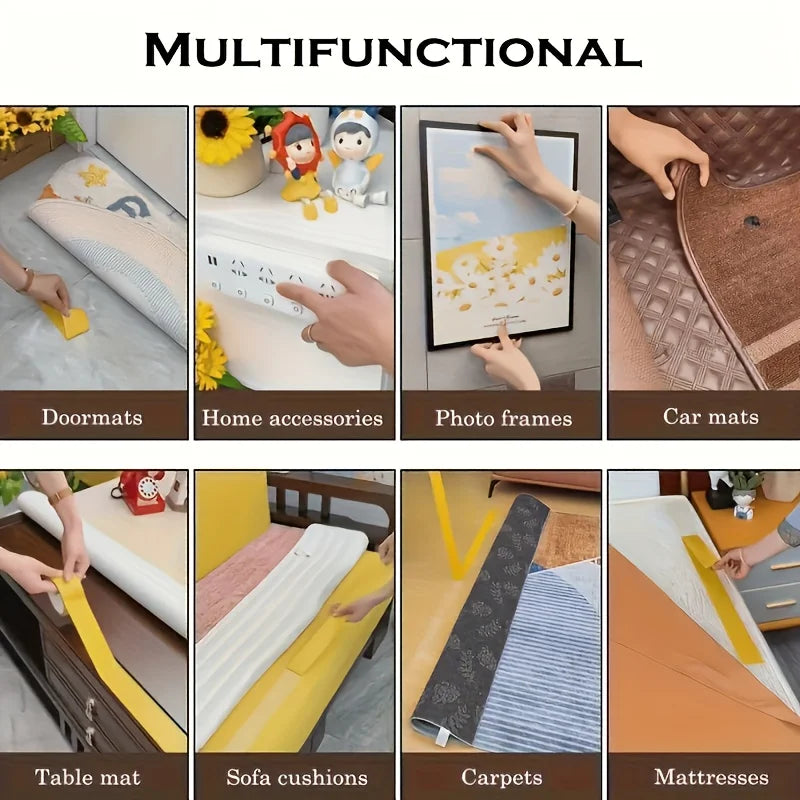 Super Thin Strong PE Double-Sided Tape Roll, Super Adhesive, Suitable for Walls, Fiberglass Mesh, Wood, Plastic, Metal Surfaces