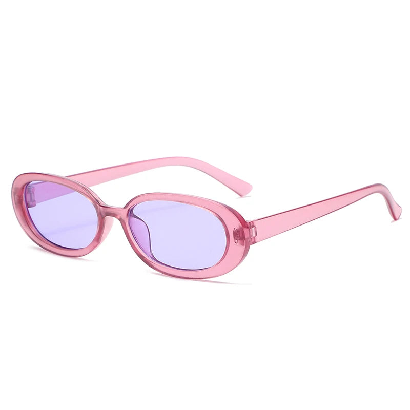 Hiking 2PCS Small Frame Oval Anti Light Glasses Classic Plastic Decorative Eyewear For Outdoor Travel Driving Seaside Holidays
